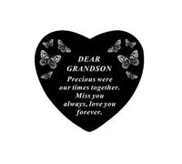 David Fischhoff Black Graveside Memorial Butterfly Heart Ornament Plaque - Grandson David Fischhoff Black