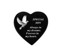 David Fischhoff Black Graveside Memorial Decal Dove Heart Ornament Plaque Son David Fischhoff Black