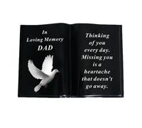 David Fischhoff Black Memorial Grave Dove Book Ornament - Dad David Fischhoff Black
