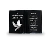 David Fischhoff Black Memorial Grave Dove Book Ornament - Husband David Fischhoff Black