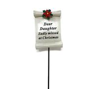 David Fischhoff Christmas Scroll Graveside Memorial Stick - Choice of Loved One (Dear Daughter)