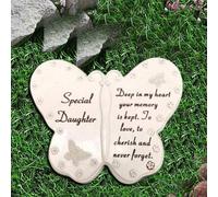 David Fischhoff Cream Resin Butterfly Memorial Ornament for Daughter, Memorial Day