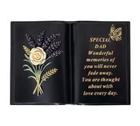 David Fischhoff Dad Memorial Graveside Black Book Lavender Rose Butterfly Grave Tribute Ornament
