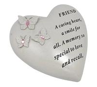 David Fischhoff Friend Memorial Butterfly Heart with Gems, Cream