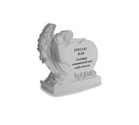 David Fischhoff Graveside Memorial Angel Heart Ornament Plaque -Dad in Cream David Fischhoff Cream