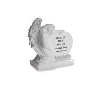 David Fischhoff Graveside Memorial Angel Heart Ornament Plaque -Mum in Cream David Fischhoff Cream
