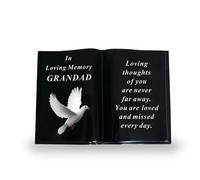 David Fischhoff Graveside Memorial Black Book with Dove - Grandad