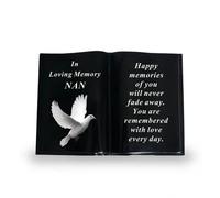 David Fischhoff Graveside Memorial Black Book with Dove - Nan