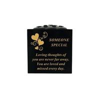 David Fischhoff Graveside Memorial Black & Gold Rose Bowl with Hearts - Someone Special