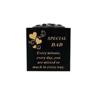 David Fischhoff Graveside Memorial Black & Gold Rose Bowl With Hearts - Special Dad