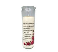 David Fischhoff Graveside Memorial Glass Candle - Special Husband in White David Fischhoff White