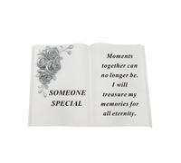 David Fischhoff Graveside Memorial White Book with 3D Silver Roses - Someone Special