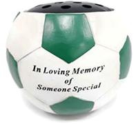 David Fischhoff Memorial Football Flower Bowl - In Loving Memory of Someone Special - Green