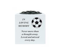 David Fischhoff Memorial Grave Black Football Rose Bowl in White David Fischhoff White