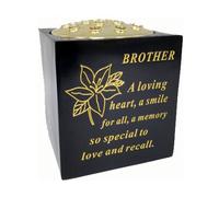 David Fischhoff Memorial Grave Black & Gold Rose Bowl - Brother David Fischhoff Black