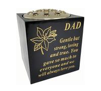 David Fischhoff Memorial Grave Black & Gold Rose Bowl - Dad David Fischhoff Black