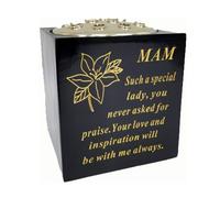 David Fischhoff Memorial Grave Black & Gold Rose Bowl - Mam David Fischhoff Black