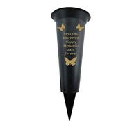 David Fischhoff Memorial Grave Plastic Spike Vase - Brother in Black David Fischhoff Black
