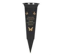 David Fischhoff Memorial Grave Plastic Spike Vase - Grandad in Black David Fischhoff Black