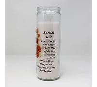 David Fischhoff Memorial Sentiment Graveside Glass Candle - Special Dad