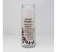 David Fischhoff Memorial Sentiment Graveside Glass Candle - Special Daughter