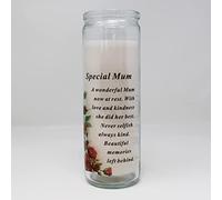 David Fischhoff Memorial Sentiment Graveside Glass Candle - Special Mum