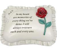 David Fischhoff Red Rose Memorial Pillow, Poly Resin (Nan, 1)