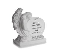 Graveside Plaque Ornament Brother Memorial Angel With Heart Family