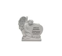David Fischhoff Sentiment Angel Heart Graveside Remembrance Plaque Ornament - Grandma