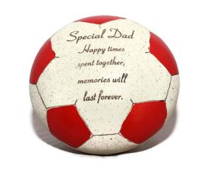 David Fischhoff Special Dad Red Football Graveside Ornament
