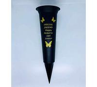 David Fischhoff Special Friend Verse Graveside Memorial Grave Spiked Flower Vase
