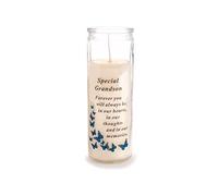 David Fischhoff - Special Grandson Glass Jar Memorial Wax Candle with Verse Graveside Grave Ornament