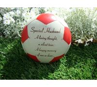 David Fischhoff Special Husband Football Memorial Item, Stone, Cream/Red