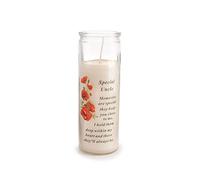 David Fischhoff - Special Uncle Glass Jar Memorial Wax Candle with Verse Graveside Grave Ornament