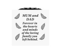 David Fischhoff White Memorial Grave Feather Rose Bowl - Mum & Dad David Fischhoff White