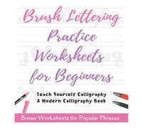 David Fletcher Brush Lettering Practice Worksheets for Beginners - Teach Yourself David Fletcher Multicolor