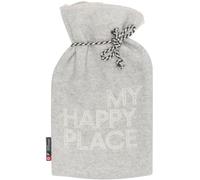 David Fussenegger Hot Water Bottle 'My Happy Place' 2L 21 x 38 cm Felt Light Grey