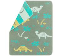 David Fussenegger - Juwel Baby Blanket 70x90 cm Dinos, Brown / Green - Brown