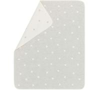 David Fussenegger - Juwel Baby Blanket 70x90 cm Hearts, Grey / Off-white - Grey
