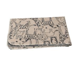 David Fussenegger - Juwel Kids Blanket 100x140 cm Safari Animals, Beige / Grey - Grey