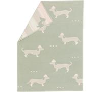 David Fussenegger - Lena Baby Blanket 75x100 cm Dachshund, Light Green - Green