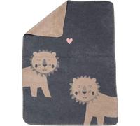 David Fussenegger - Mila Baby Blanket 75x100 cm Lion, Grey / Beige - Grey