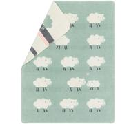 David Fussenegger - Mila Baby Blanket 75x100 cm Sheep, Light Green - White