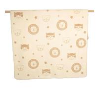 David Fussenegger - Mila Kids Blanket 150x200 cm Lion Raccoon Bear, Off-white - Brown