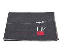 David Fussenegger - Sylt - Cotton Blanket - Cuddly Blanket - with Decorative Stitch - Gondolas - Anthracite - 140 x 200 cm