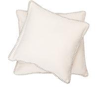 David Fussenegger Sylt Plain with Embroidery Stitch Rohweiß