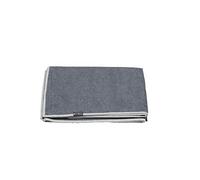 David Fussenegger VELVET Blanket Plain/Reversible, Cotton Acrylic, Dark grey/grey, 135 x 200 cm