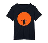 David Gilmour Luck and Strange in Concert Orange Moon T-Shirt, Women's Plus, Black, 1X