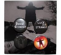 David Gilmour Luck & Strange Badge (Pack of 4) (One Size) (Black/White/Red)