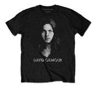 David Gilmour Mens T-Shirt Half-tone Face Black (S)